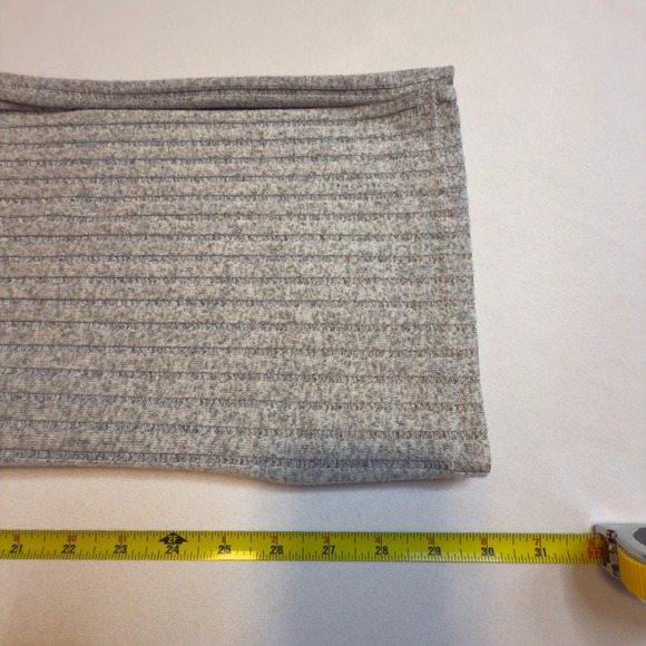 Shein Cream Ribbed Knit  2pc Set V Neck Top Wide Leg Pants Cozy Workwear 2X # - Picture 16 of 16